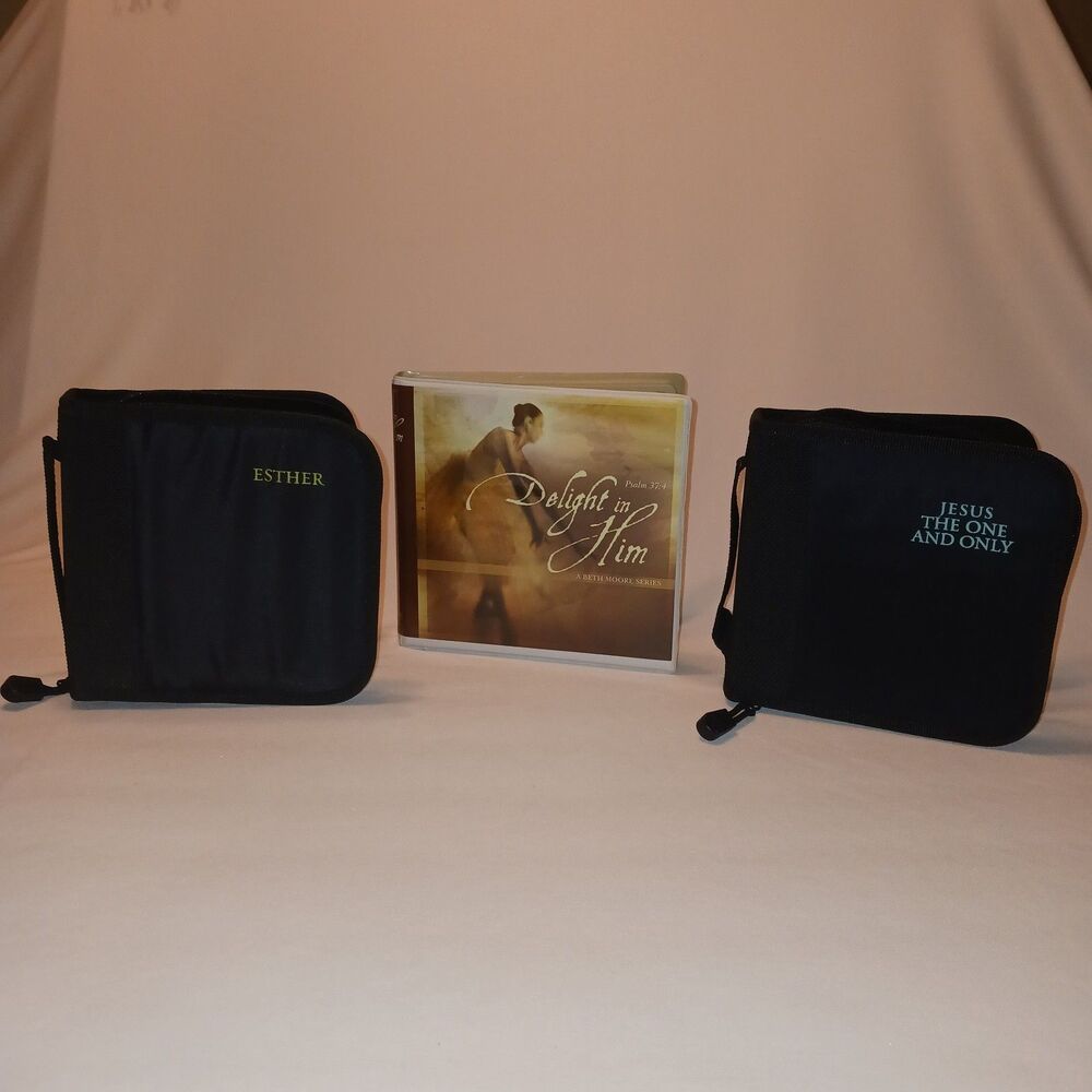 Beth Moore Audiobook Lot Of 3 Sets  Esther Jesus The One And Only Delight In Him